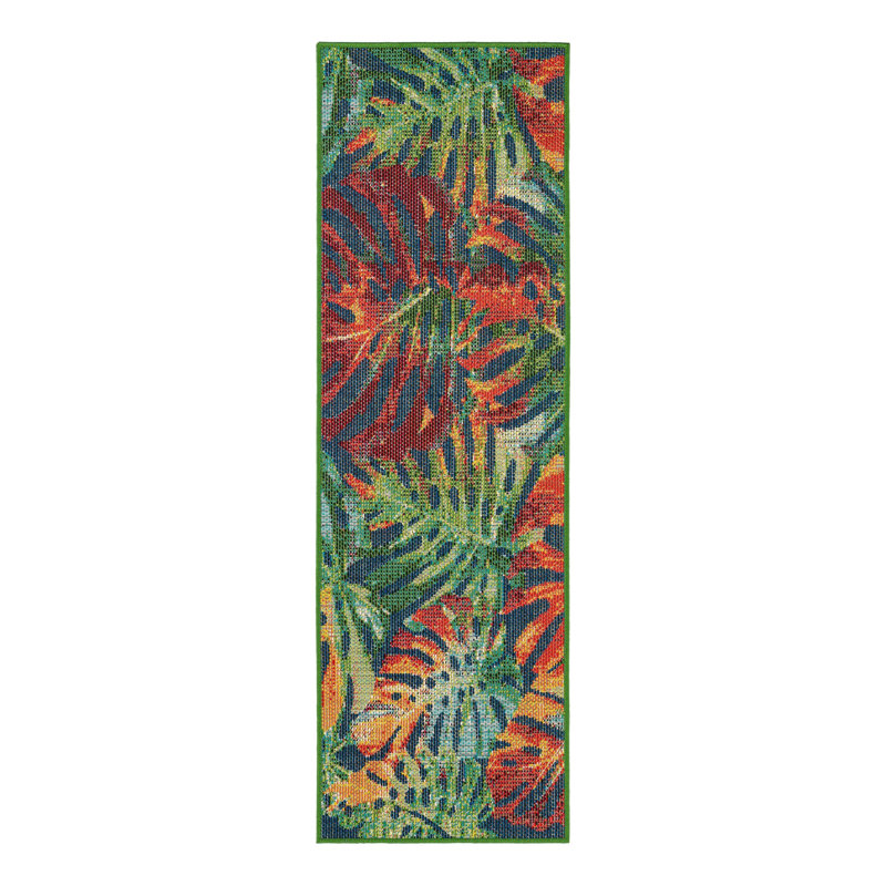 Floral Indoor / Outdoor Rug, Runner 2' x 6'1"