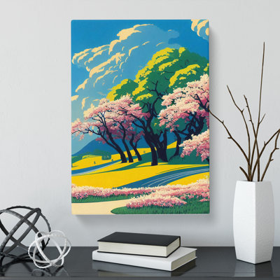 Castillon Pretty Spring Landscape - Wrapped Canvas