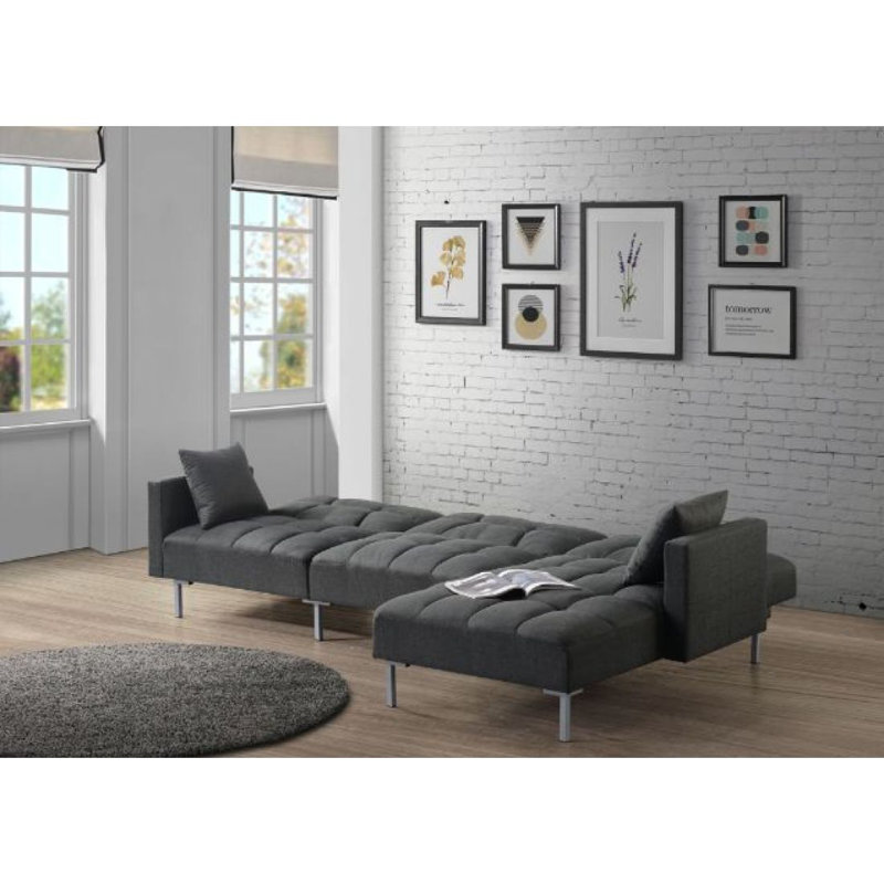 Canapé modulaire réversible avec 2 coussins Chazton