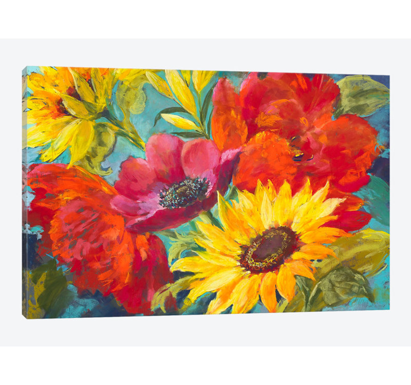 «Happy Days», reproduction sur toile, H 18 po x l 26 po x P 1,5 po, Toile tendue, Pas de tapis