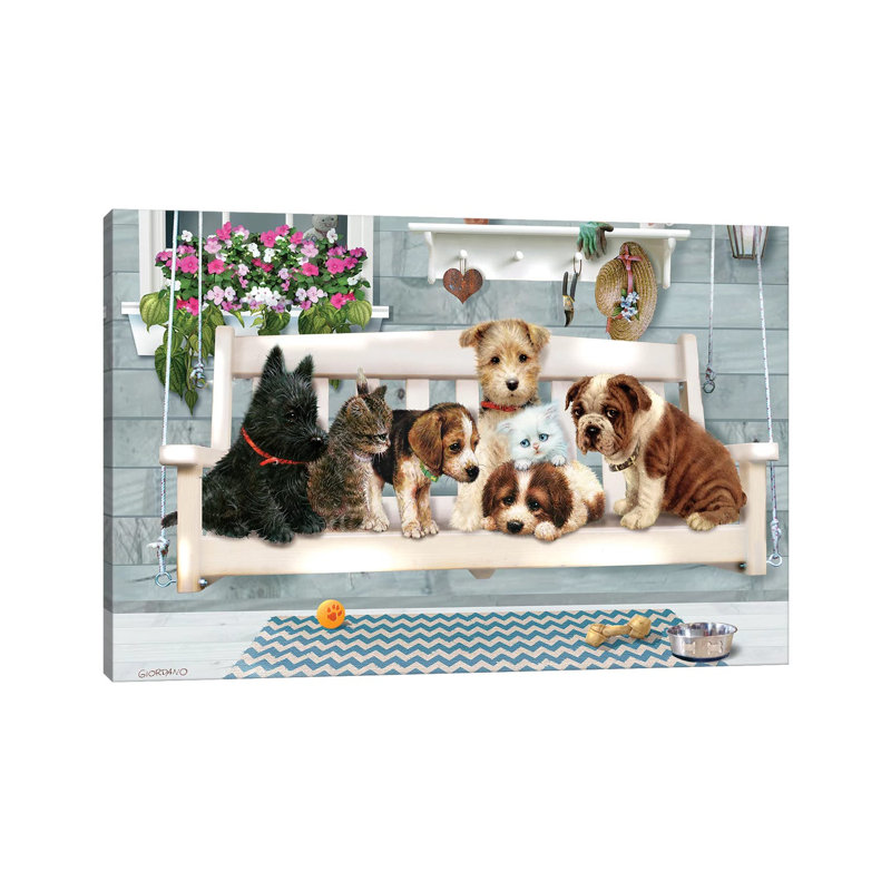 «Porch Pals» par Giordano Studios, impression sur toile tendue, H 8 po x l 12 po x P 0,75 po