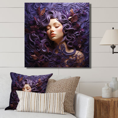 " Woman Yoga Nidra In Purple "