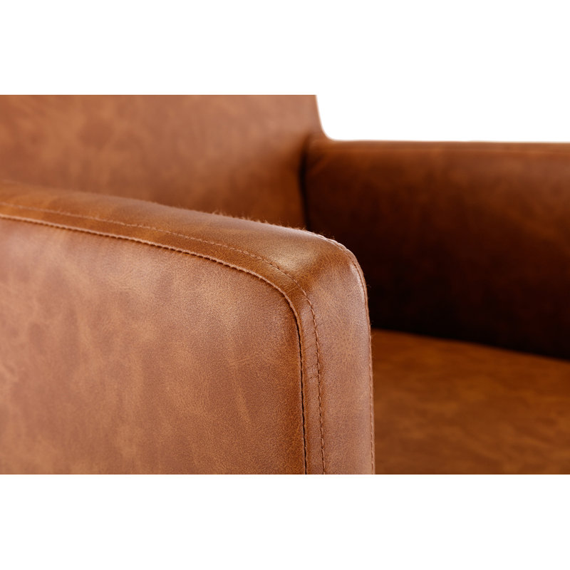 Chaise avec accoudoirs Thirlby, Brun