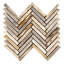 Fossil 1x4 Herringbone Matte Petrified Natural Stone Mosaic Tile