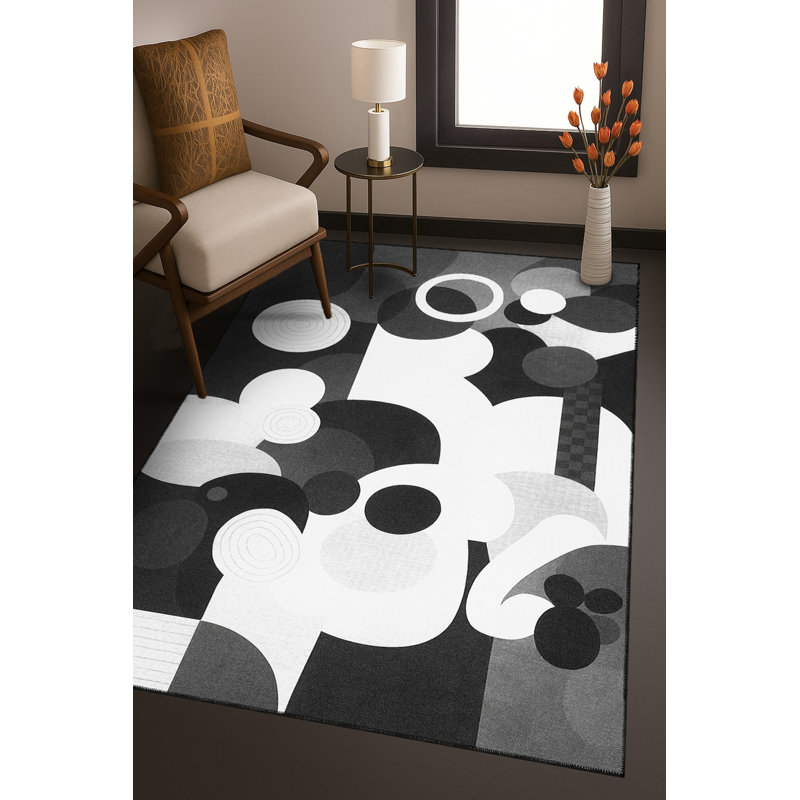 Tapis noir Mosso, 2'6" x 9'10"