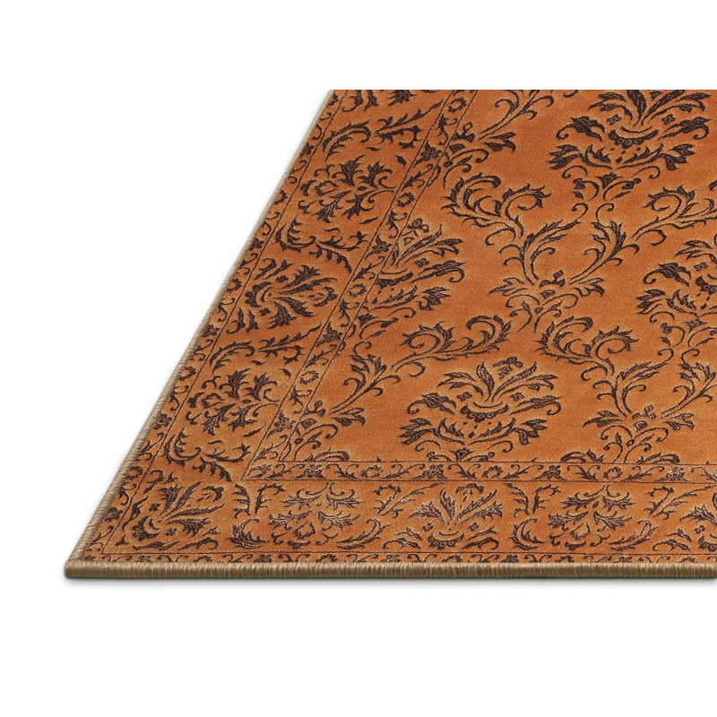 Tapis brun/noir zone contemporaine, Rectangle 2 pi x 4 pi