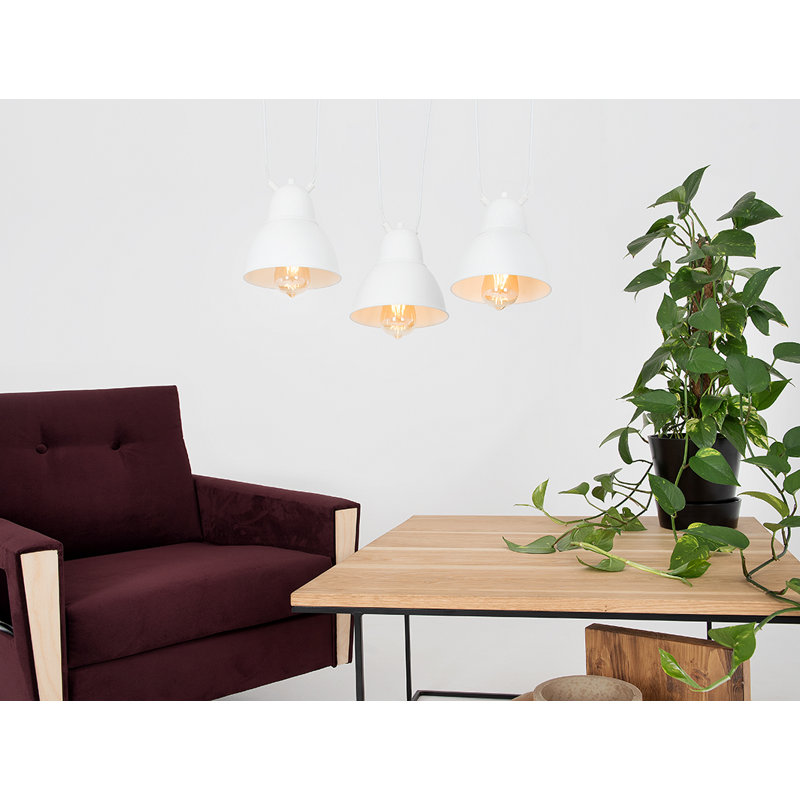 Culpeper 3 - Light Bell Pendant, White