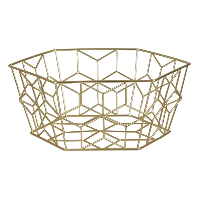 17 Stories Decorative Basket, Gold