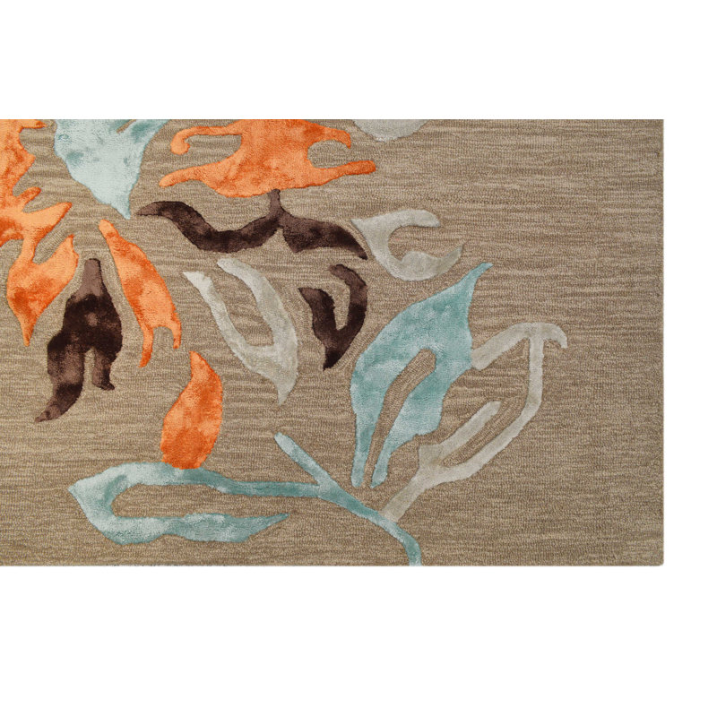 Flowers Floral Hand Woven Area Rug, Rectangle 153 x 244cm