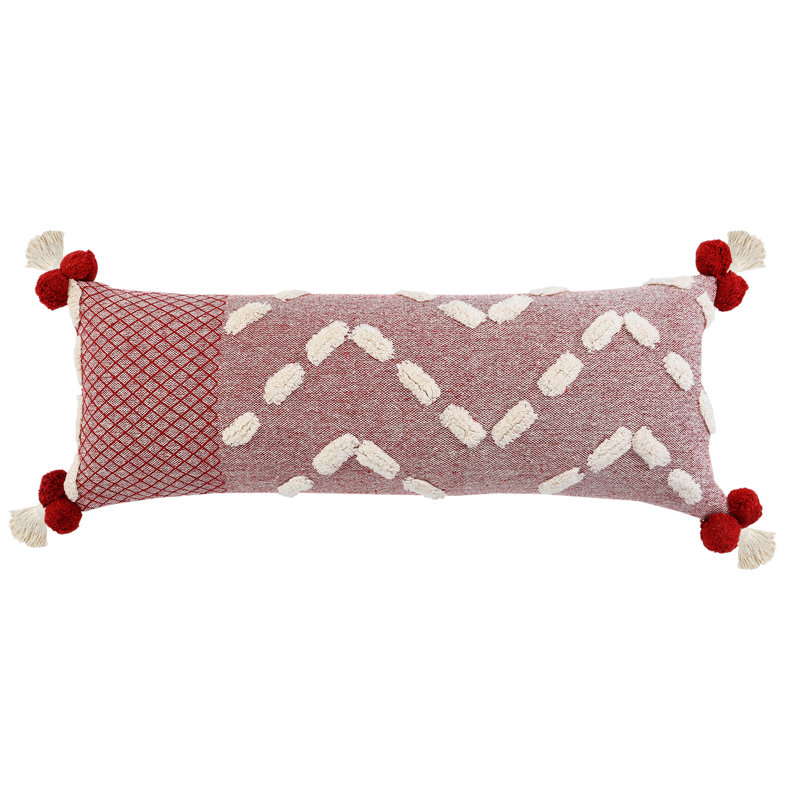 Reversible Throw Pillow, Rectangle 14"H x 24"W, Polyester