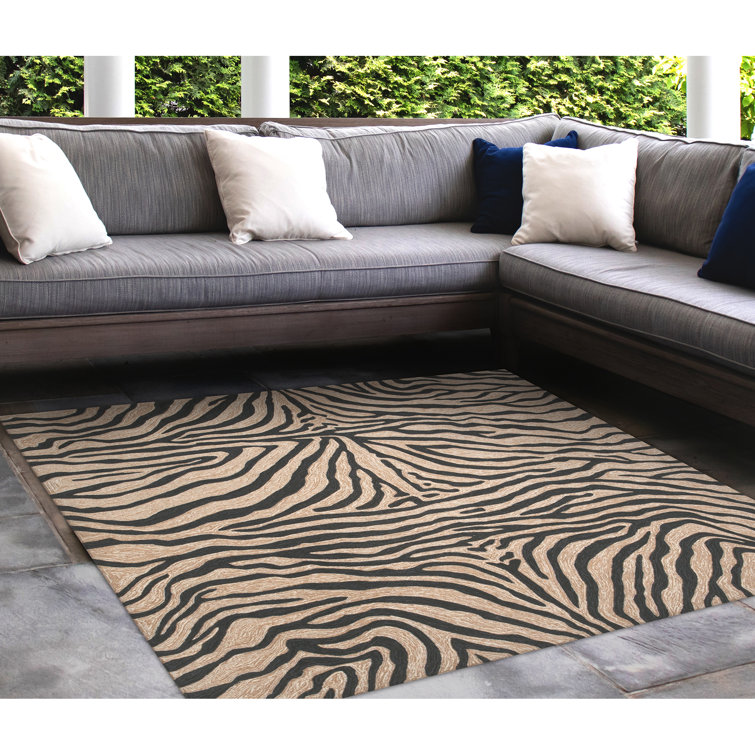 Anavae Hand Tufted Animal Print Indoor / Outdoor Rug