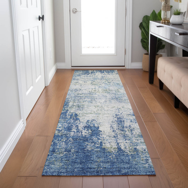 Aleighna Area Rug with Non-Slip Backing, Runner 2'3" x 7'6"