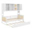 Lit de jour en bois orné d'osier, comprenant une section de rangement supérieure et un lit gigogne-277210431-277210428
