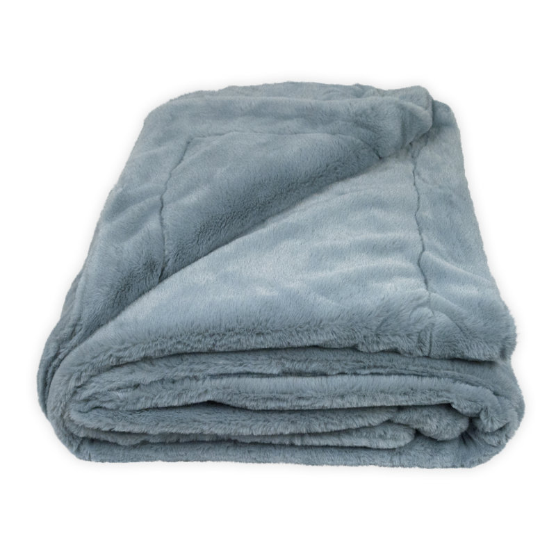 Quilted Throw Blanket, Sky Blue