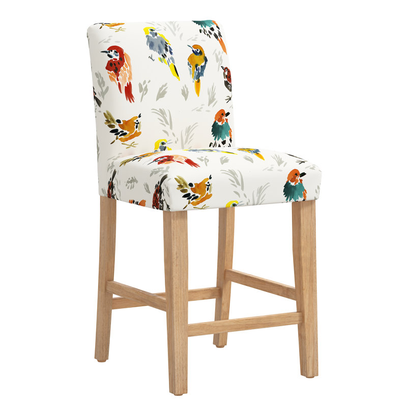 Tabouret de bar et de comptoir Delbreco, Tabouret de comptoir (siège d'une hauteur de 26 p, Indigo Shaana, Bois noir