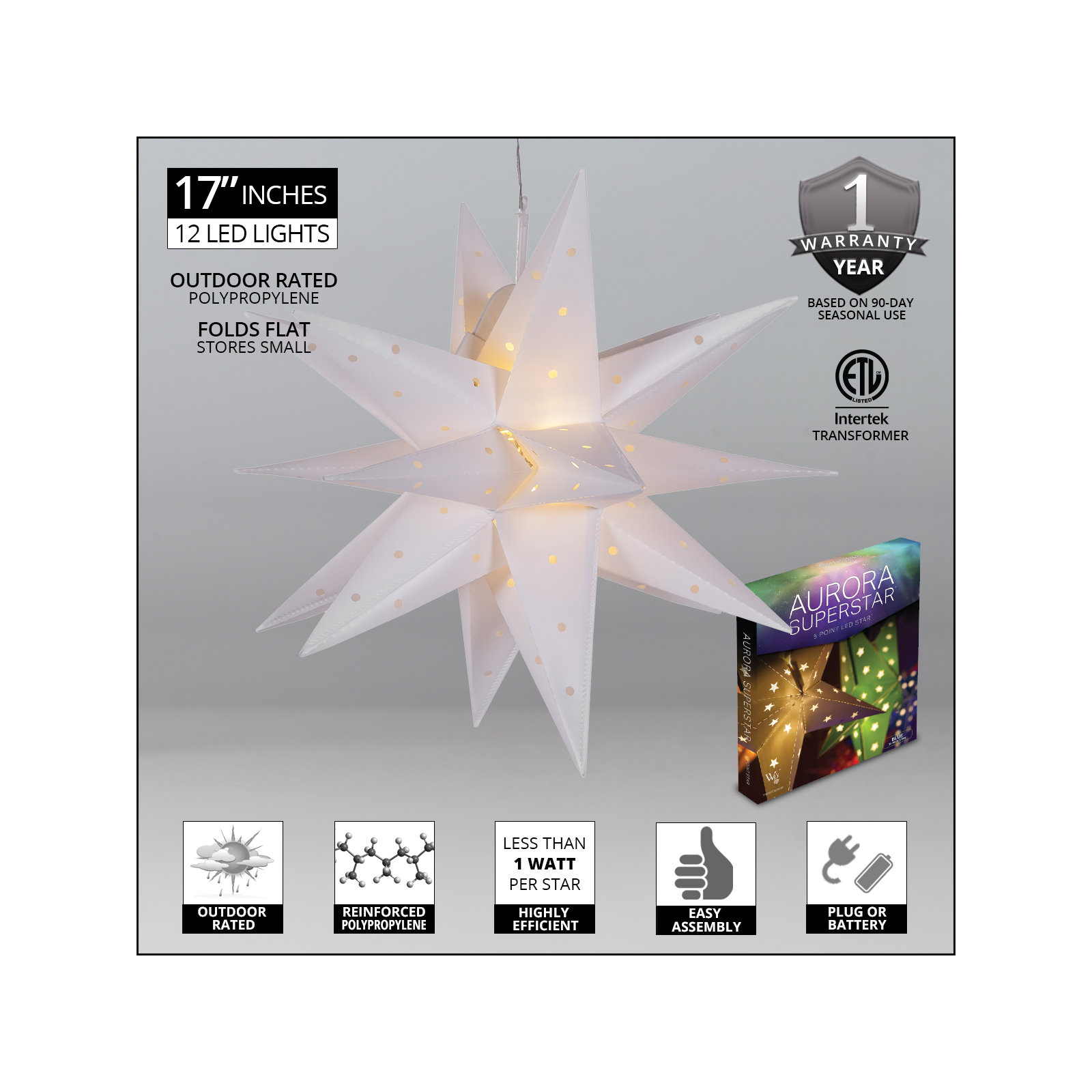 LED Lantern, 17" H x 17" W x 17" D, Cream