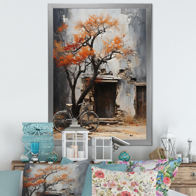 " Orange And Grey Midnight Bicycle "