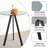 Bar Height Set, Tempered Glass Round Dining Table And Height Bar Stools-1136941001-1138261497