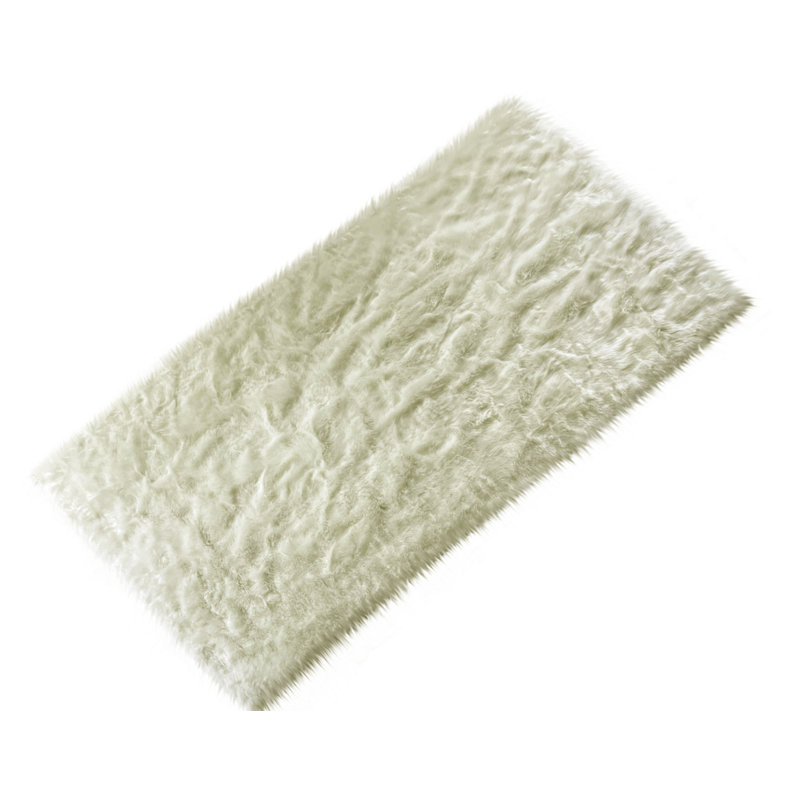 Mar Vista Faux Sheepskin Indoor Rug, Rectangle 3'6" x 5'6"