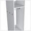 Armoire H 63 po, avec 3 tablettes, 1 miroir et 4 roues, blanc-1856031222