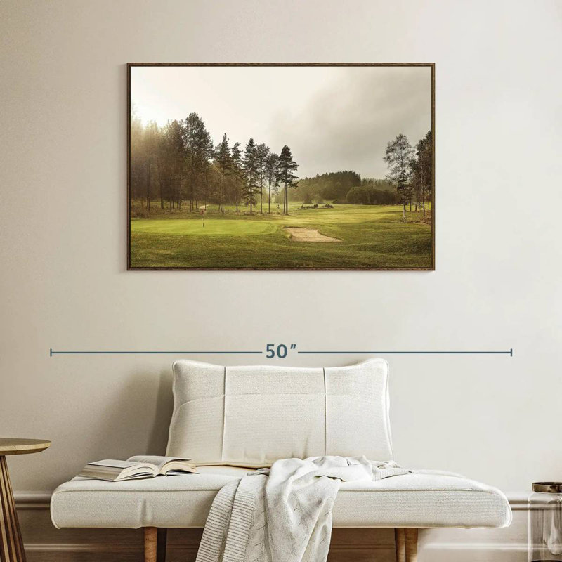 Arbres de terrain de golf, Cadre flottant en noyer, 40 po x 27 po