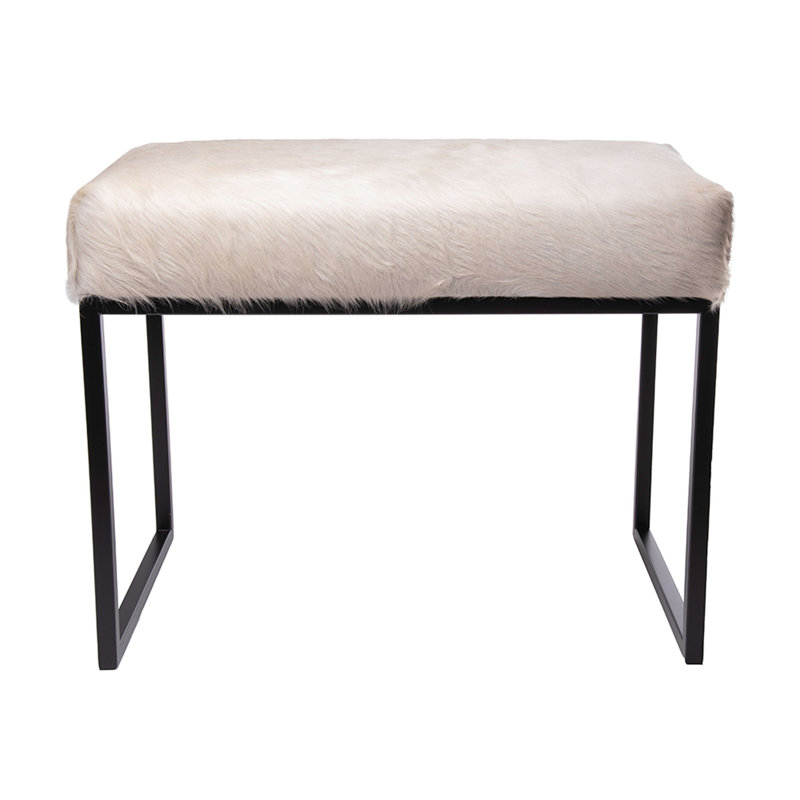 Upholstered Cowhide Bench