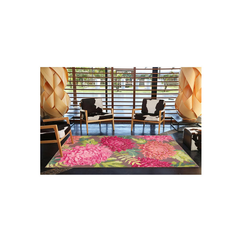 Tapis décoratif lavable à motif floral coloré à motif floral, Tapis de couloir 3 pi 3 po x 6 pi 7 po