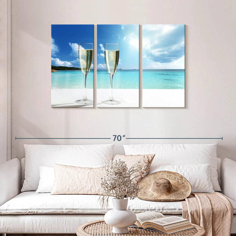 Yarlin Champagne By The Beach, 28" H x 45" W