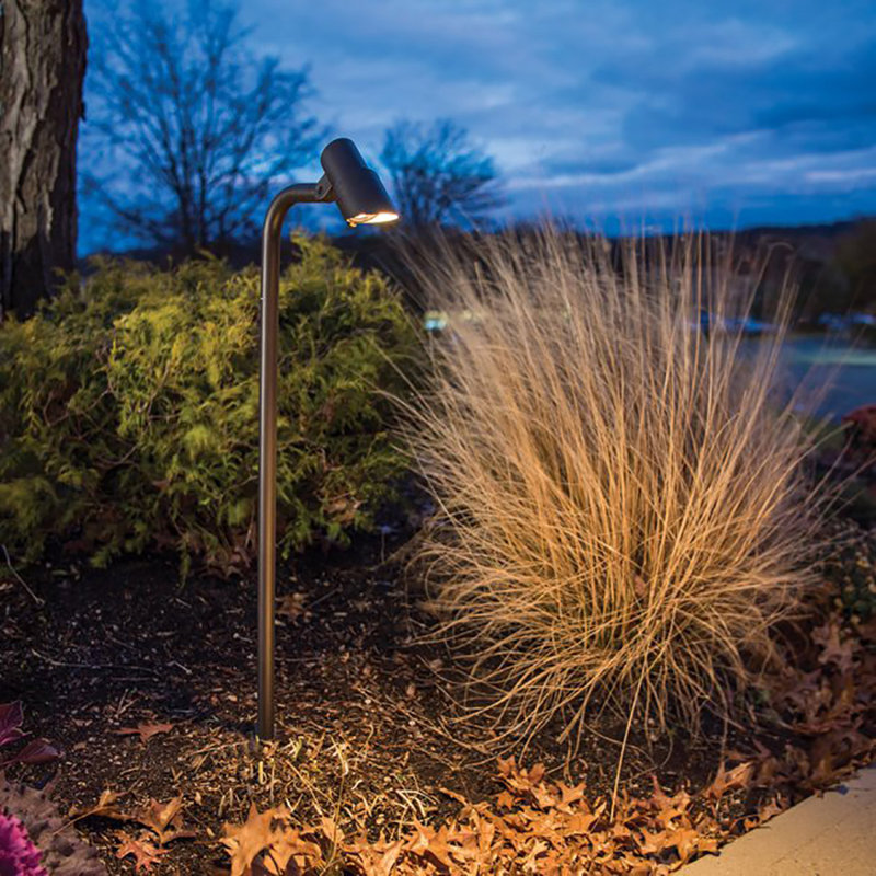 Mini Accent LED Pathway Light, 2700K, Bronze on Aluminum