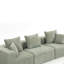 Canapé modulaire modulaire à 3 places, canapé profond en mousse avec chenille texturée moelleuse-1321496051
