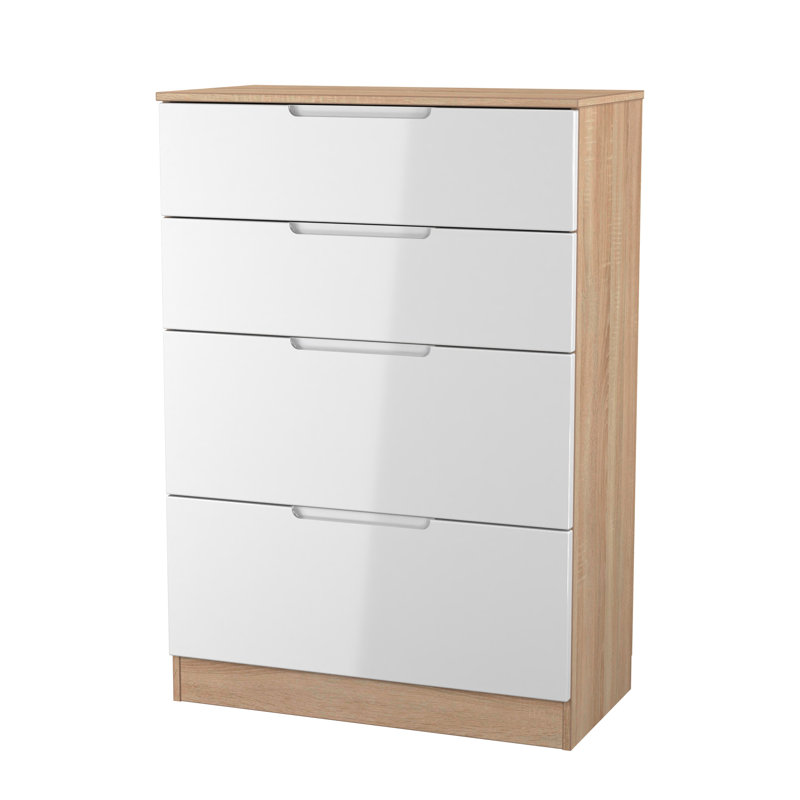74cm W 4 - Drawer Chest of Drawers, White/Oak