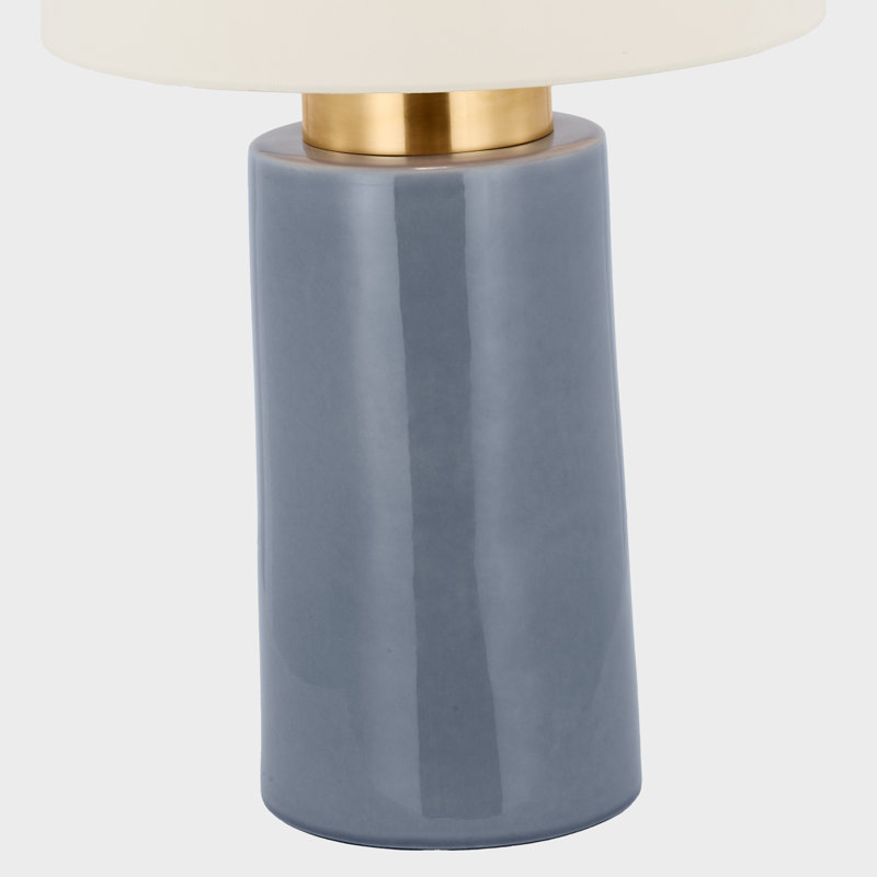 Xian Table Lamp, Polar Blue Crackle/Soft Brass