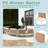 8-Piece Half-Moon Outdoor Sectional Sofa Set With 2 Height-Adjustable Coffee Tables, PE Wicker, Tempered Glass, 6 Pillows & Cushions, Beige-1761417758-1761417756