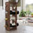 Wall Mounted Vertical Wine Rack, 4 Bottles (Walnut)