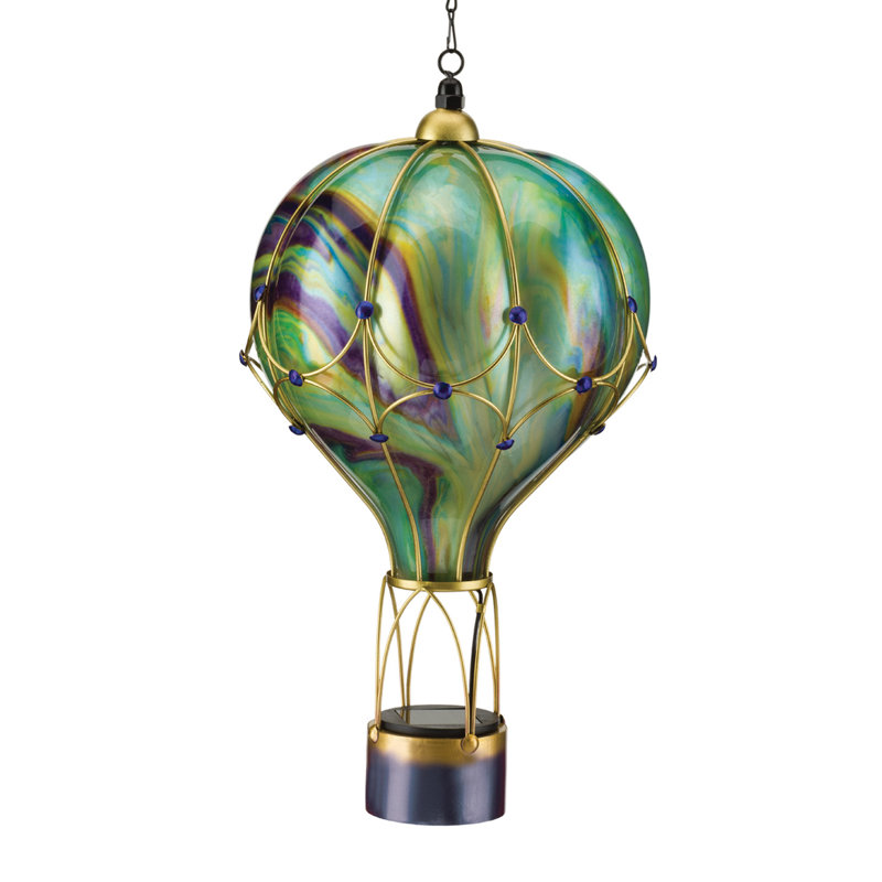 Swirl Balloon Solar Lantern LG - Green, Green