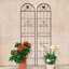 4 Pcs Metal Garden Trellis Rustproof Trellis For Climbing Plants Outdoor Flower Support Black