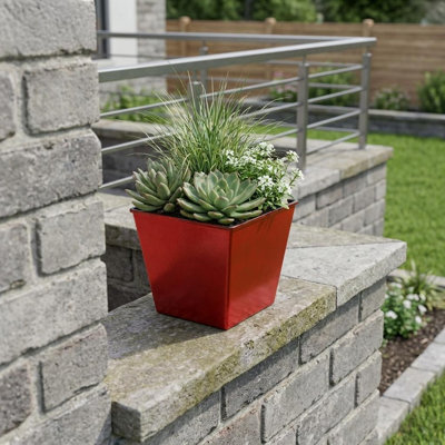 Pot à fleurs carré en plastique recyclé 5 po