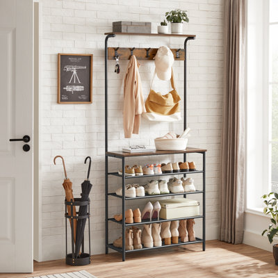 Abrum Hall Tree 80cm Wide with Bench and Shoe Storage