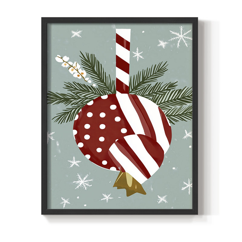 «Christmas Holiday Art DCCDVI», reproduction d'art encadrée - bois massif, H 30 po x l 24 po, Noir, noir, noir, noir