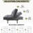 George Oliver  Upholstered Convertible Sofa With Adjustable Arms And Backs-511791188