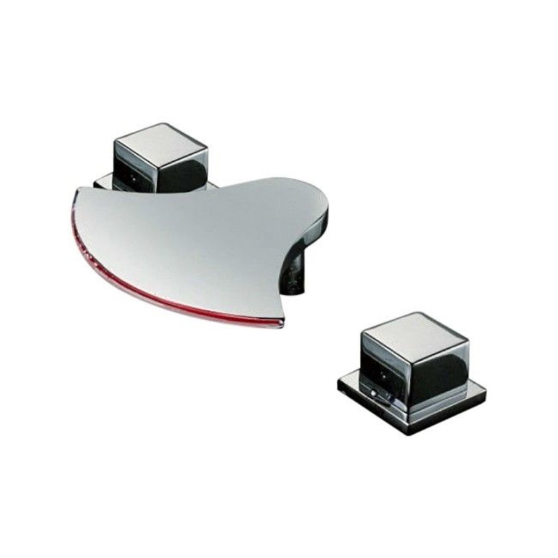 Juno Hot and Cold Water Mixer Bathroom Faucet with LED Color Changing Light, Chrome Finish