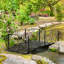 Pont en arche en métal pour l'allée de jardin - noir, avec motif charmant et caractéristiques robustes