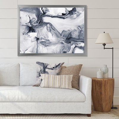 Abstrait noir et blanc - Peinture sur toile