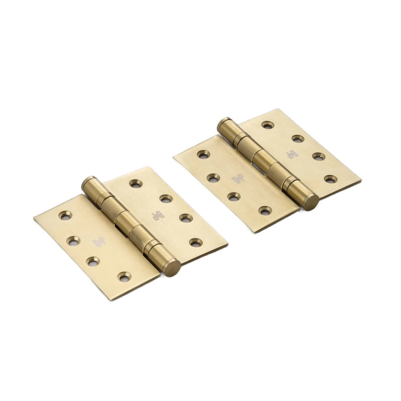 4'' x 4'' Stainless Steel Butt Bearing Hinge, Brass
