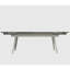 Table de salle à manger extensible en pierre frittée blanche