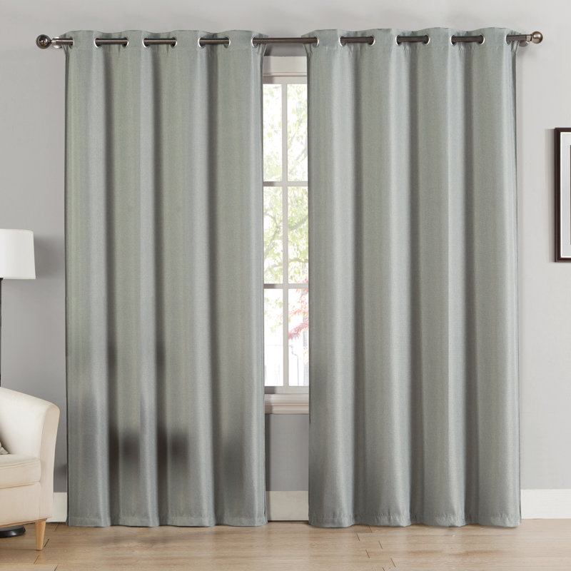 Celine Blackout Grommet Curtain Panel, 52" W x 84" H, Gray