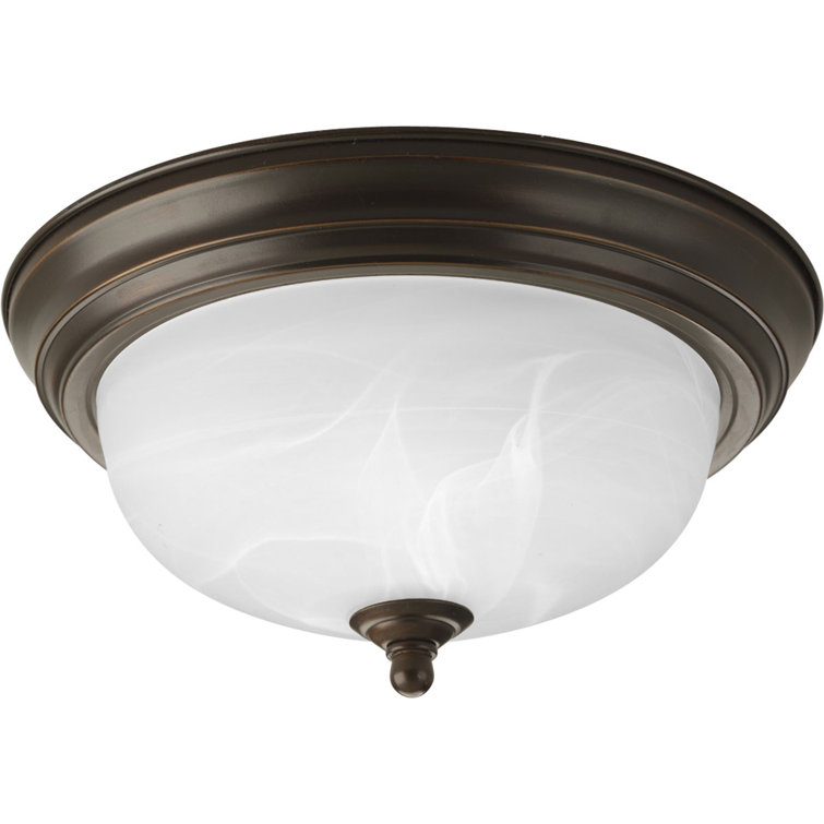 Alabaster Glass Flush Mount Light