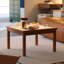 Table basse à carreaux en bois massif