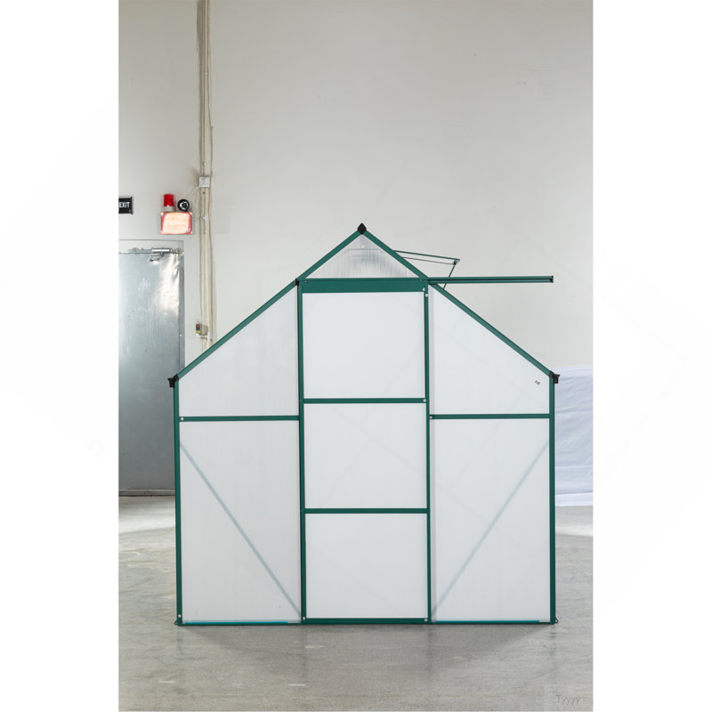 Polycarbonate Greenhouse,6'X 8' Heavy Duty Walk-In Plant Garden Greenhouse For Backyard/Outdoor, Green
