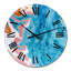 Horloge murale moderne turquoise et marbre rose-375715352